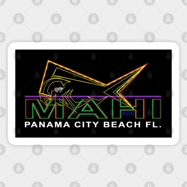 Mahi Fishing Panama City Florida Magnet by The Witness